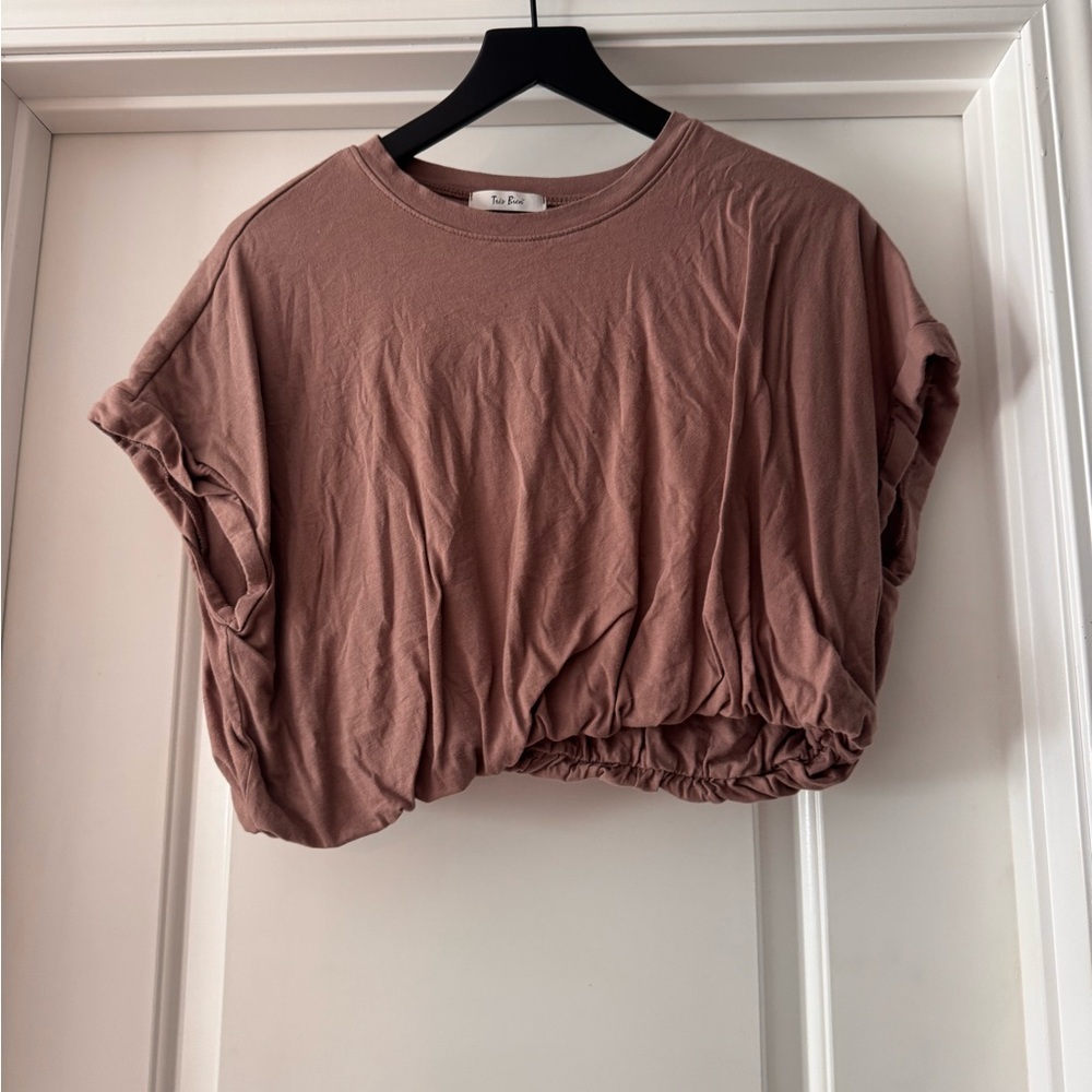 Tres Bien Dusty Rose Crop Top